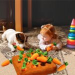 Celawork Schnüffelteppich Karotte – Intelligenzspielzeug für Hunde mit Plüsch-Design – Bild 6