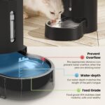 JUNSPOW 4L Trinkwasserspender für Haustiere – Automatischer Schwerkraft-Wasserspender mit Edelstahlschüssel – Bild 4