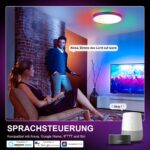 Birnetek® 30W LED Deckenlampe Rund – Smart Home Deckenleuchte mit Sprachsteuerung & RGB – Bild 2