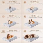 EHEYCIGA Hundebett 75x50cm mit Plüsch & rutschfester Unterseite – Waschbares Hundekissen für kleine Hunde – Bild 4