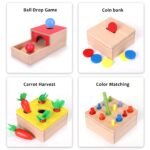 4-in-1 Montessori Holzspielzeug ab 10 Monaten – Motorikspielzeug für Babies & Kleinkinder – Bild 7