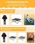 KingCamp Erhöhtes Hundebett Klappbar Grösse S – 2-in-1 Hundeliege mit Mesh & Wintermatte – Bild 7