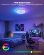 Swoieltr RGBIC LED-Deckenleuchte Ø30cm 48W 4800lm – intelligente Himmelsszenerie mit Fernbedienung – Bild 5