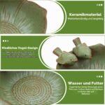 Vogeltränke Keramik 15x15cm mit 2 Dekovögeln – Winterfest für Balkon & Garten – Bild 3