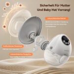 Robofun Elektrische Milchpumpe Freihändig – Doppelmilchpumpe mit 4 Modi & Sensortechnologie – Bild 7