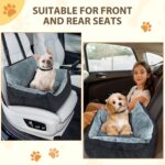 Lannvan Hundeautositz für kleine Hunde – Sicherer Autositz mit Sicherheitsgurt & Waschbarem Kissen – Bild 5