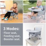 M-CASTLE Tragbarer Babystuhl mit Tablett – Klappbarer Reisesitz für 6 Monate bis 3 Jahre – Bild 7