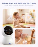 jeeber Babyphone 6.5" Touchscreen mit 4MP Kamera, 5X Zoom & App – Videoueberwachung – Bild 6