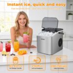 GUIVACI Eiswürfelmaschine mit Selbstreinigung – 12 kg/24h, tragbar mit Griff – Bild 2