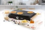 DOMO DO8717PN Pancake Maker für 6 Pancakes – PFAS-freie Antihaftbeschichtung mit Holzdesign – Bild 4