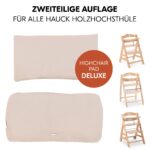 hauck 2-tlg. Deluxe Sitzkissen für Alpha Hochstuhl – Komfortable Sitzauflage Beige – Bild 2