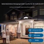 Toowell LED Aussenlampe mit Bewegungsmelder – Batteriebetriebene Sicherheitsleuchte für Aussen – Bild 2