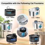 Zemiu Katzenwasserbrunnen Filter 16er Set – Dreifache Filtration für sauberes Trinkwasser – Bild 2