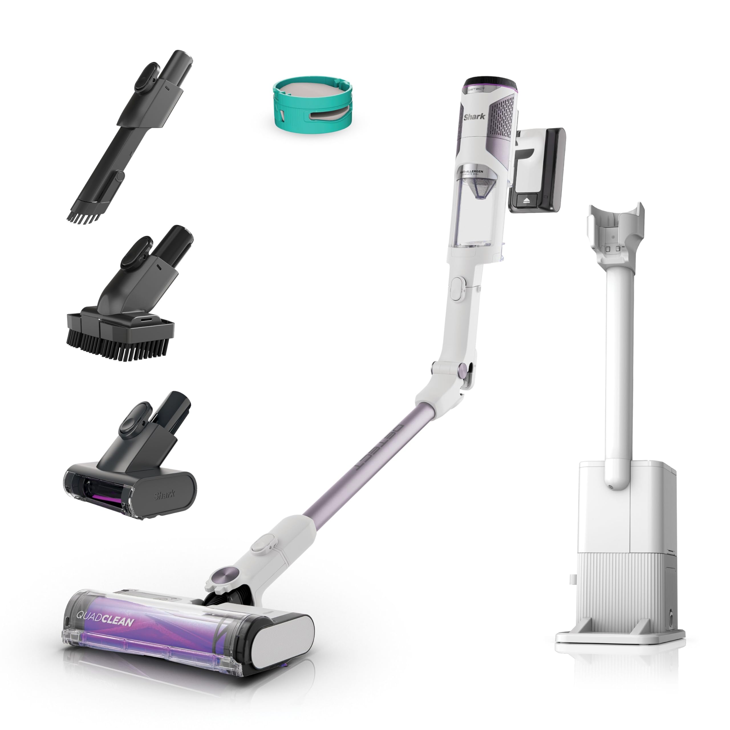 Shark Detect Clean & Empty Akku-Staubsauger mit Absaugstation – 60 Min. Laufzeit, kabellos