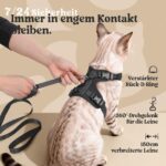 rabbitgoo Katzengeschirr S mit Leine – Ausbruchsicher & Reflektierend für Freigänger – Bild 9