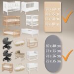 Totsy Baby Spannbettlaken Set 75x35 cm – 2 Bezüge + Matratzenschoner wasserdicht – Bild 6