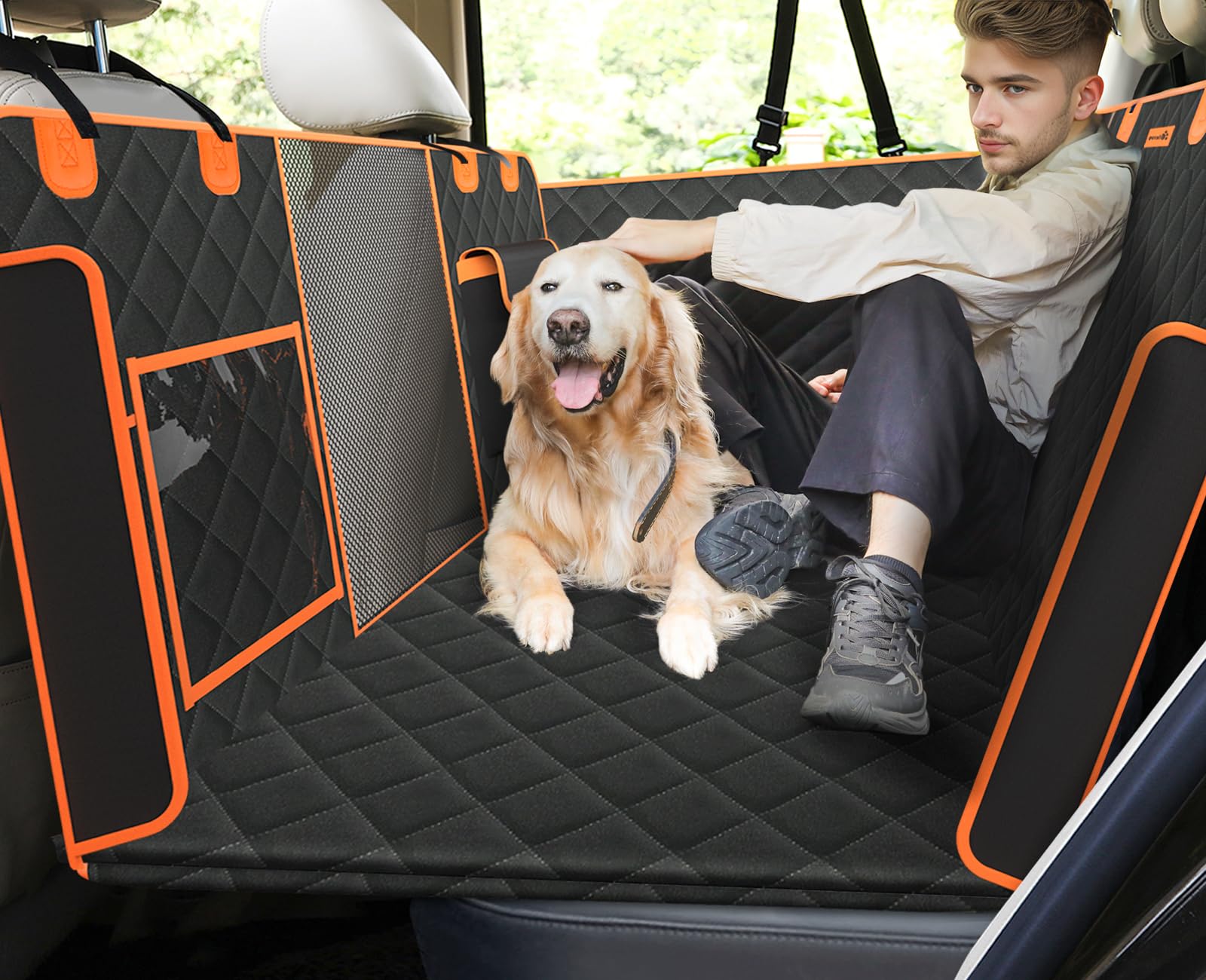 pecute Hundesitzbezug 135x63 cm mit harter Unterseite – Wasserdicht & rutschfest für Autos