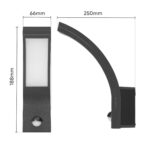 Miratic LED-Wandleuchte mit PIR-Bewegungsmelder – 800 lm Warmweiss IP54 Aussenschutz – Bild 4