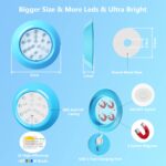 LyLmLe Magnetische LED Poolleuchte 15cm RGBW – 40h Laufzeit, IP68 Wasserdicht, 2er-Pack – Bild 3
