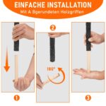 10er Set Gartenfackeln 42cm mit Wachstropfenfänger – 45 min Brenndauer für Outdoor-Events – Bild 3