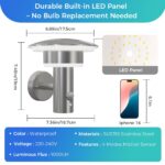 NBHANYUAN 9W LED Aussenwandleuchte mit Bewegungsmelder – IP54 Edelstahl für Hauseingänge & Terrassen – Bild 5