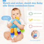 hahaland Oktopus Sensorik Spielzeug 2 in 1 mit Beissring – Montessori Greifling ab 0 Monaten – Bild 6