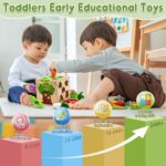 AiTuiTui Motorikwürfel 5 in 1 – Montessori Lernspielzeug aus Holz für Kinder ab 18 Monaten – Bild 4