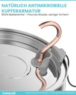 TOMXCUTE Katzenbrunnen 4,0L Edelstahl – Leise Trinkbrunnen mit Schwanenhals & 3 Filtern – Bild 5