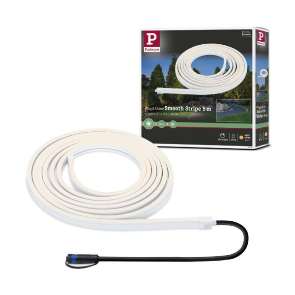 Paulmann Plug & Shine LED Stripe Smooth 5m IP68 – dimmbare Aussenlleuchte warmweiss