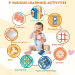 weirtoya Motorikwürfel 8-in-1 – Montessori Spielzeug ab 1 Jahr für unterwegs – Bild 4