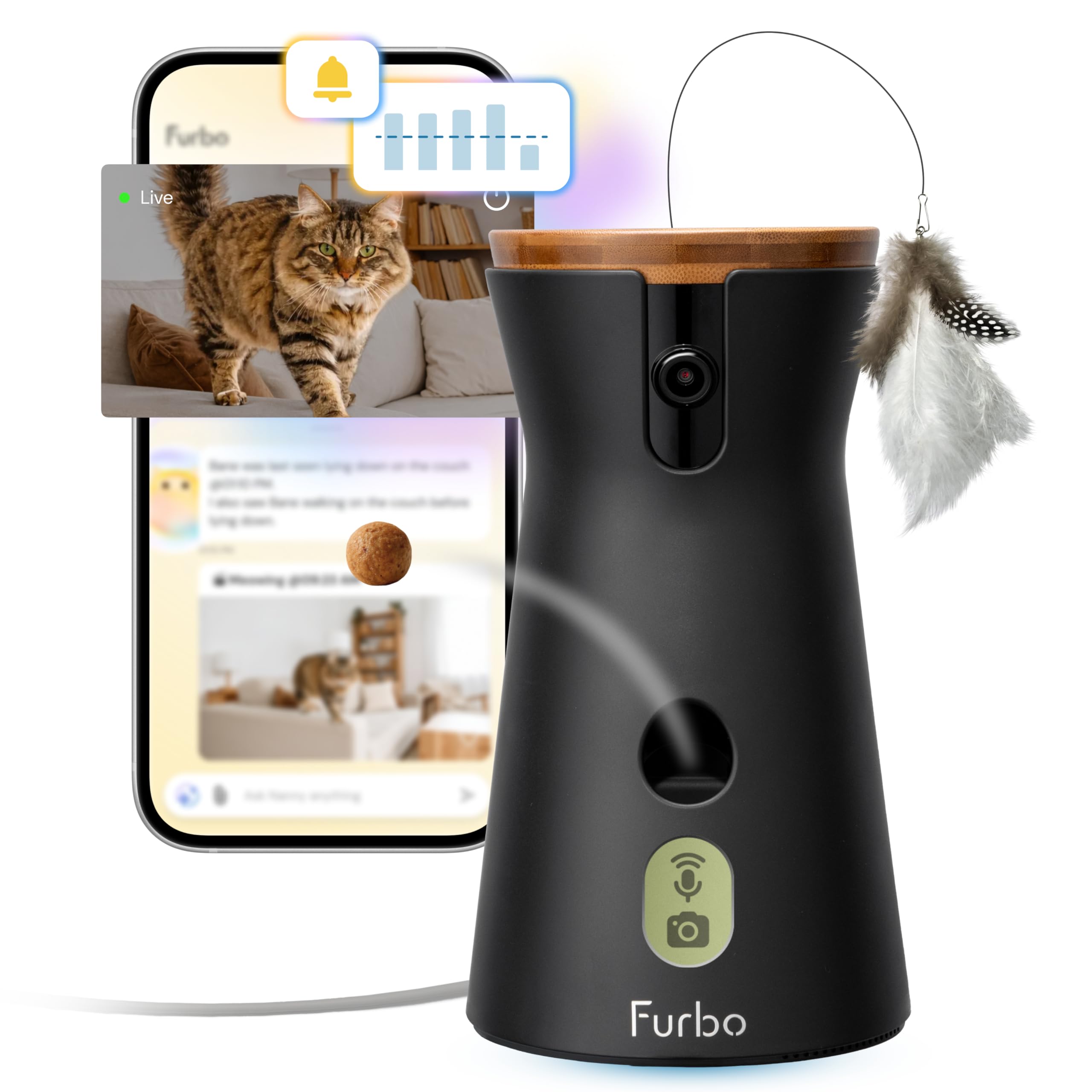 71CmHAE6I4L._SY2560_.jpg Furbo 360° Katzenkamera – 1080p mit Farbnachtsicht, Leckerliwurf & 2-Wege-Audio – Bild 1