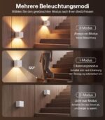 SENFAY 6W LED Akku Wandleuchte mit Bewegungsmelder – Kabellos & USB-aufladbar – Bild 4