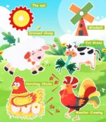 Zaxiva Busy Board 20-in-1 Montessori Quiet Book – Filz Bauernhof für Kinder ab 1 Jahr – Bild 4