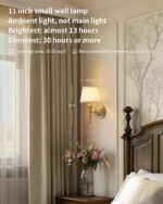 VISDANFO Akku-Wandleuchte 2er Set mit Stoffschirm – Dimmbar & kabellos für jeden Raum – Bild 2