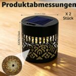 2er Set Solarleuchten Mandala – Dekorative LED Gartenleuchten mit Durchbruchdesign – Bild 2