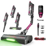 FAMIVAC FV3 Kabelloses Staubsauger-System – 60 kPa Saugkraft, 50 Min Laufzeit, Anti-Tangle-Bürste