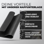 Miggo® Napfunterlage halbrund 50x80 cm – Saugfähige Futtermatte für Hund & Katze – Bild 6