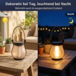 Macchiatto Solar Flammenlaterne 2er Set – IP65 Wasserdicht mit realistischem Flammeneffekt – Bild 5