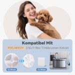 12er Set Ersatzfilter für FEELNEEDY 3,5L Katzenbrunnen FN-W08L/W08 – Vierfachfiltration – Bild 3