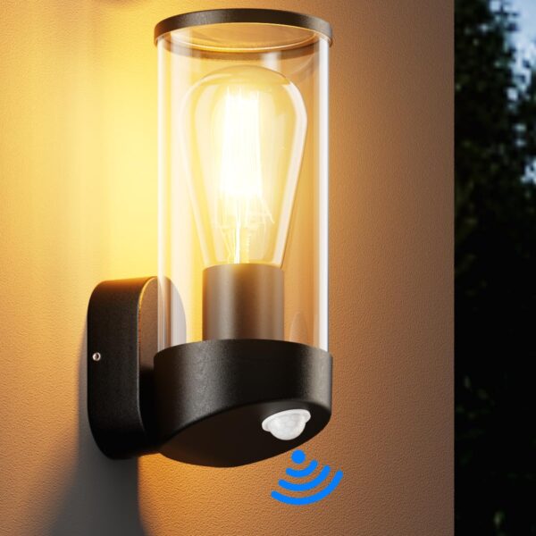 brightower Außenwandleuchte mit Bewegungsmelder – Aluminium Wandleuchte IP65 für Garten