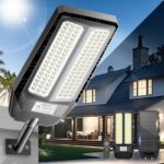 Adewalk 700W Solar Straßenlaterne mit Fernbedienung – IP66 Außenleuchte mit Bewegungssensor