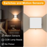 GuKKK LED-Wandleuchte mit Bewegungsmelder – 2er Set Akku Wandlampe 3000K – Bild 5