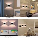 Glighone LED Wandleuchte 2er Set Schwarz 6W 3000K – Up & Down Beleuchtung für innen – Bild 7