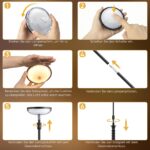 JOYCREATOR 6er Set Solarleuchten Garten 1000 mAh – 40 Lumen Warmweiss mit Erdspiss – Bild 7