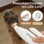 POIIOPY 2-in-1 Pfoten Haartrimmer & Krallenschere mit LED – Profi-Fellpflege für Hunde & Katzen – Bild 4