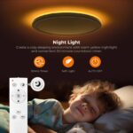 Matane 24W LED Deckenleuchte Rund 30cm – Dimmbar mit Fernbedienung & Nachtlicht für Schlafzimmer – Bild 4