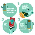 Baby Quetschbeutel Halter 2in1 – Auslaufsicher & ergonomisch für selbstständiges Essen – Bild 5