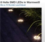 lambado 3er Set LED Solar Bodenleuchten – Wetterfeste Bodenstrahler IP65 für Garten & Terrasse – Bild 3