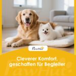 PawHut Erhöhtes Hundebett mit Baldachin 122x92x108 cm – Outdoor Hundeliege mit UV-Schutz – Bild 9