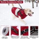 AOFITEE Hundemantel Winter für Mittelgrosse Hunde – Wasserdicht & Winddicht mit Fleece – Bild 5